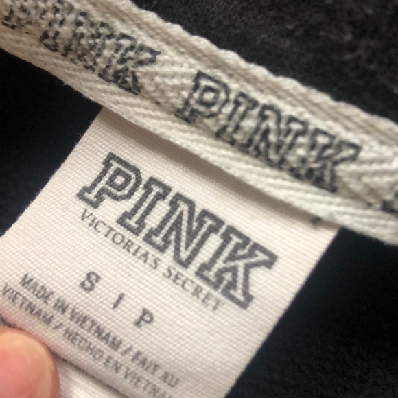 Victoria’s Secret PINK 3/4 Zip- Black Small - Picture 4 of 4